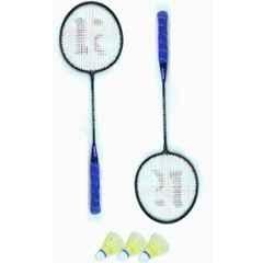 STYRKR Multicolour Single Shaft Badminton Racket Pack of 2 Pcs with 3 Pcs Plastic Shuttle Badminton Kit
