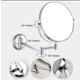 ZAP 8 inch Stainless Steel Silver Bathroom Mirror with 2X Magnifying & Wall Bracket with Adjustable Frame