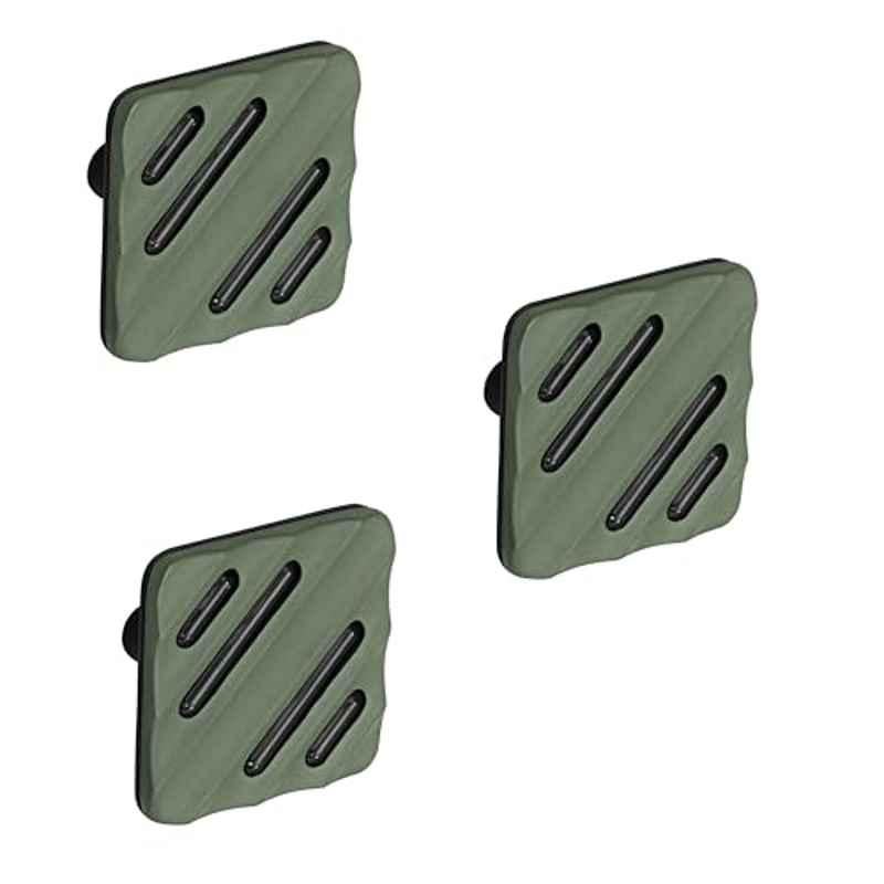 Plantex Knobs for Drawers/Drawer Knobs for Cabinets/Pull-Push Knobs for Kitchen/Bedroom Drawer (Pack of 3) SH-434, DC-Black & Green