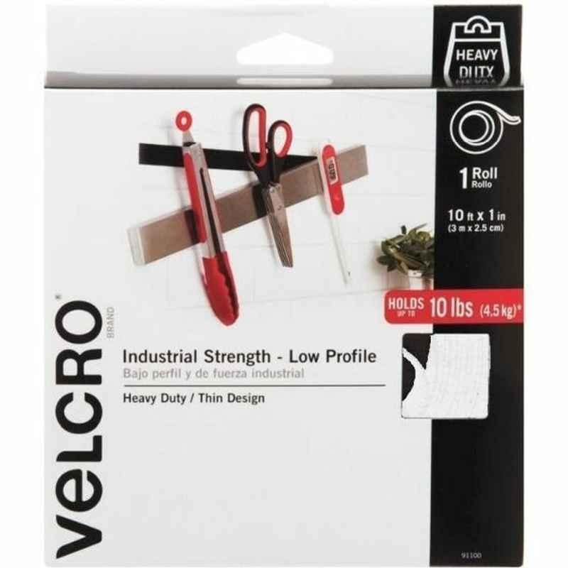 Velcro Stick on Tape, 3 m, White