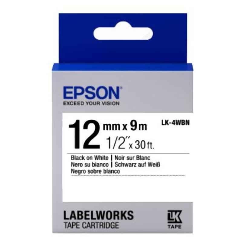 Epson LK-4WBN Black & White Label Tape