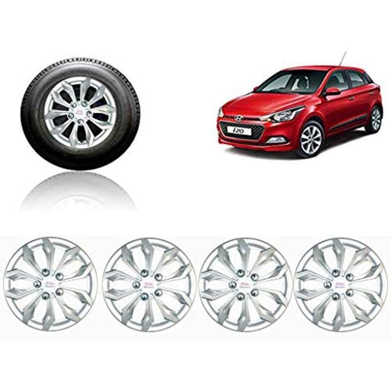 Auto Pearl 4 Pcs 14 inch ABS Silver Car Wheel Cover Set for Hyundai I 20 Elite