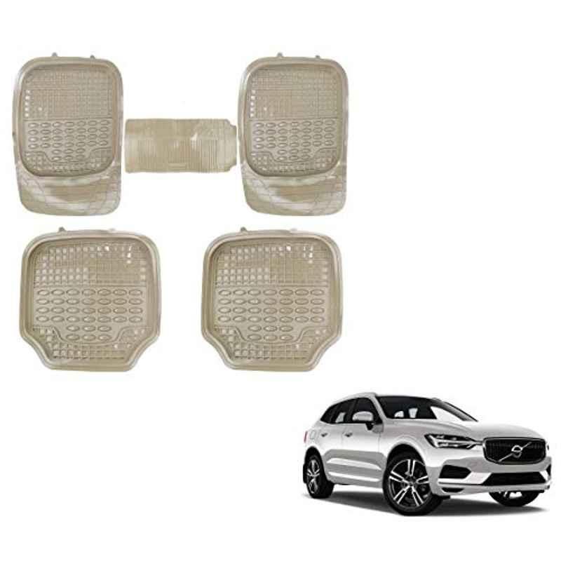 Kozdiko 5 Pcs 4G Beige Rubber & PVC Heavy Car Foot Mat Set for Volvo XC60, koz_80783