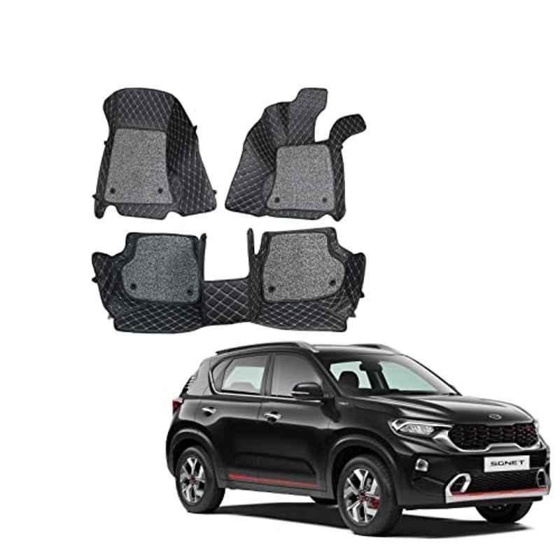 Kozdiko 7D Luxury Car Foot Mat Set for Kia Sonet, Kozdiko_21