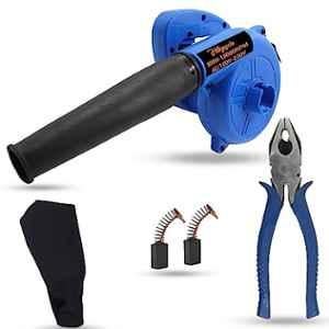 Hillgrove 800W Plastic Blue Electric Air Blower with Carbon Brushes & 8 inch Plier, HGCM1031