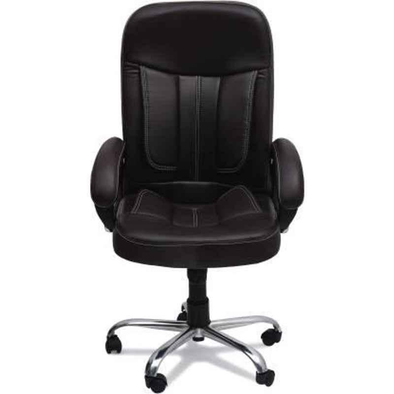 Mezonite High Back Black Leatherette Executive Cushioned Office Chair, KI 208
