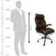 Veeshna Polypack Fabric Brown High Back Office Executive Chair, CRH-1035