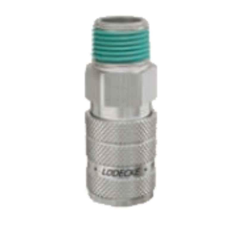 Ludecke ESSCIG14A R 1/4 Single Shut-off Tapered Male Thread Quick Connect Coupling