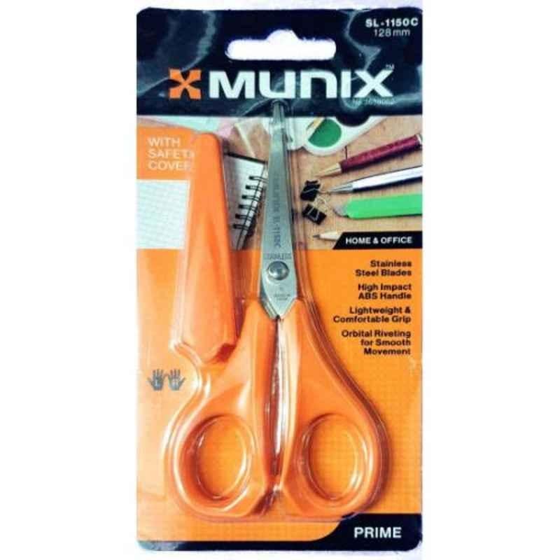 Buy Munix Red Scissors With Safety Cover 128 mm Online at Best