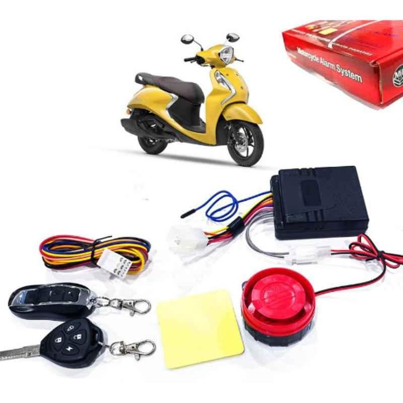 Auto Pearl 12V Black Two-Way Anti Theft Motorcycle Alarm Kit with Pcs  Remote for Fascino 125