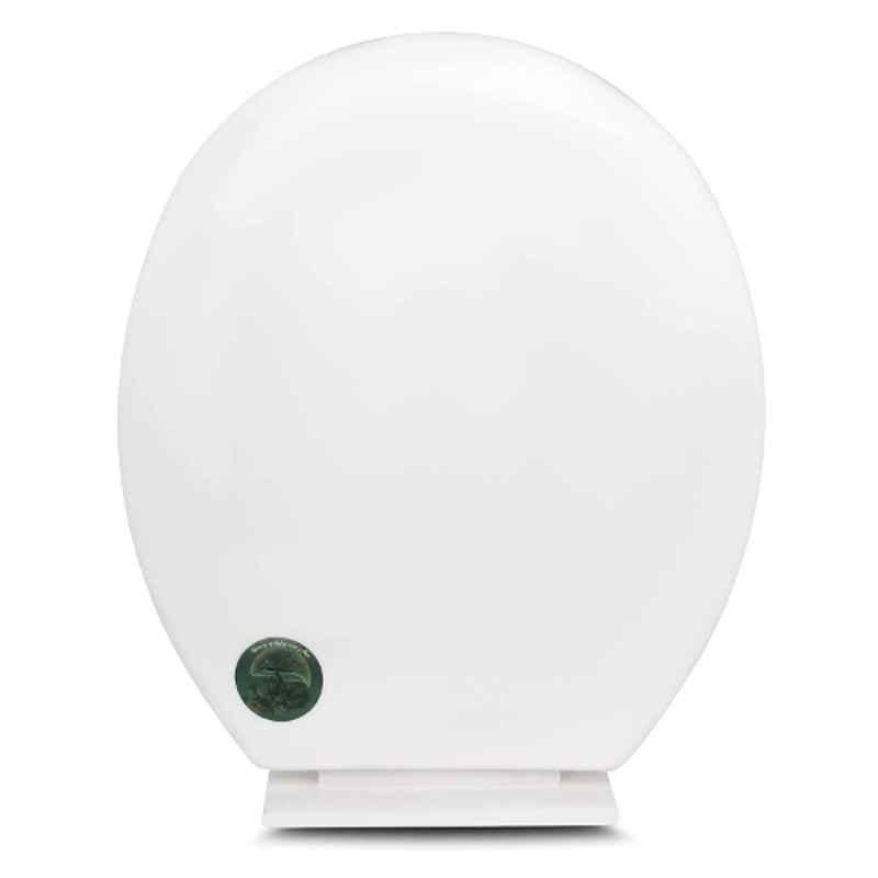 Elegant Casa A-15 45x35.5cm Polypropylene White Soft Closing Toilet Seat Cover