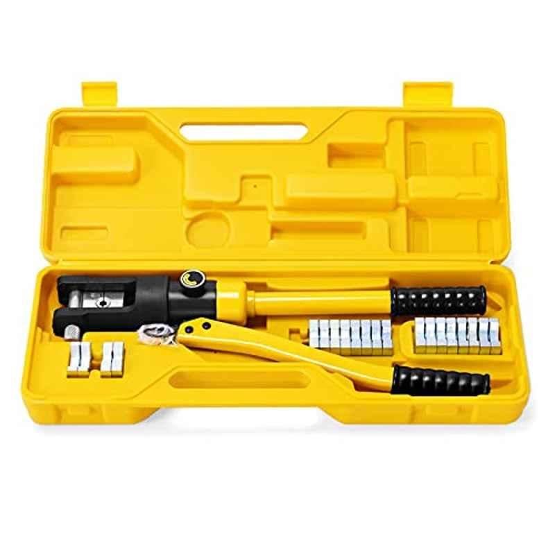 Goflame 16 Ton Professional Hydraulic Battery Cable Lug Crimping Tool with 11 Dies Set