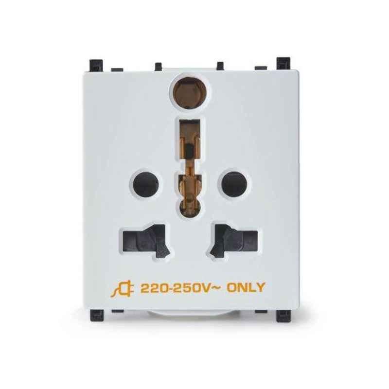 Schneider Electric Zencelo White International Socket, IN84213IS (Pack of 10)