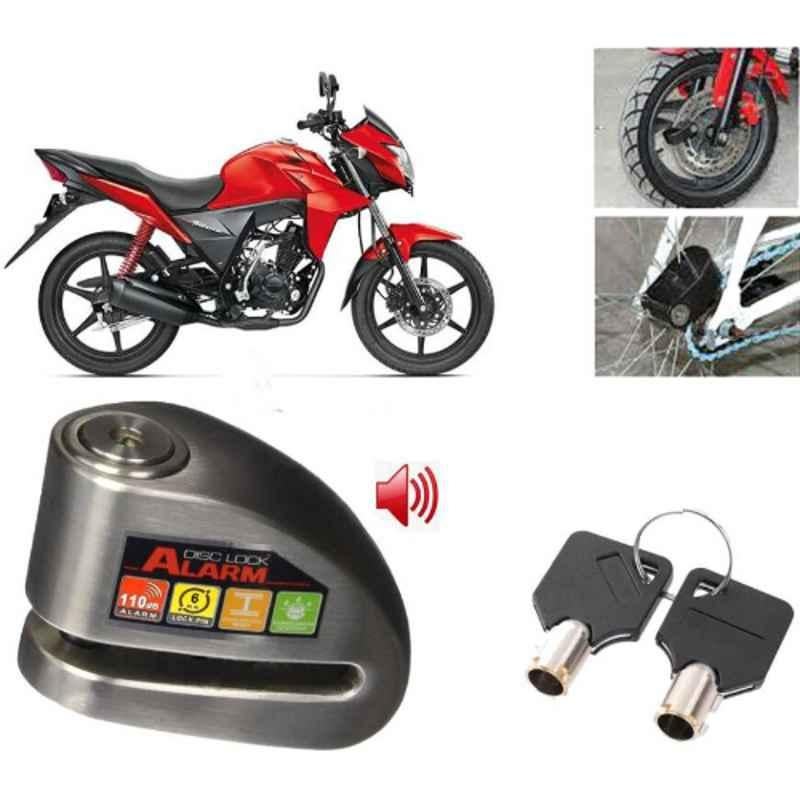 Auto Pearl Steel Black Anti-Theft Alarm Disc Brake Lock for CB Twister, Lock_310