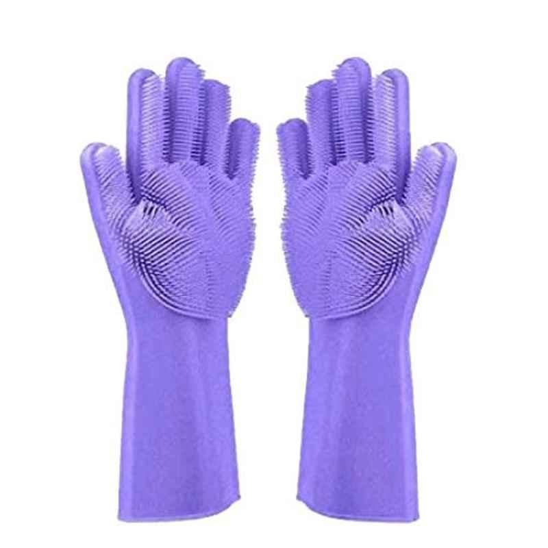 Love4ride 14 inch Large Silicone Latex Cleaning Gloves for Wash Dish, Kitchen & Bathroom