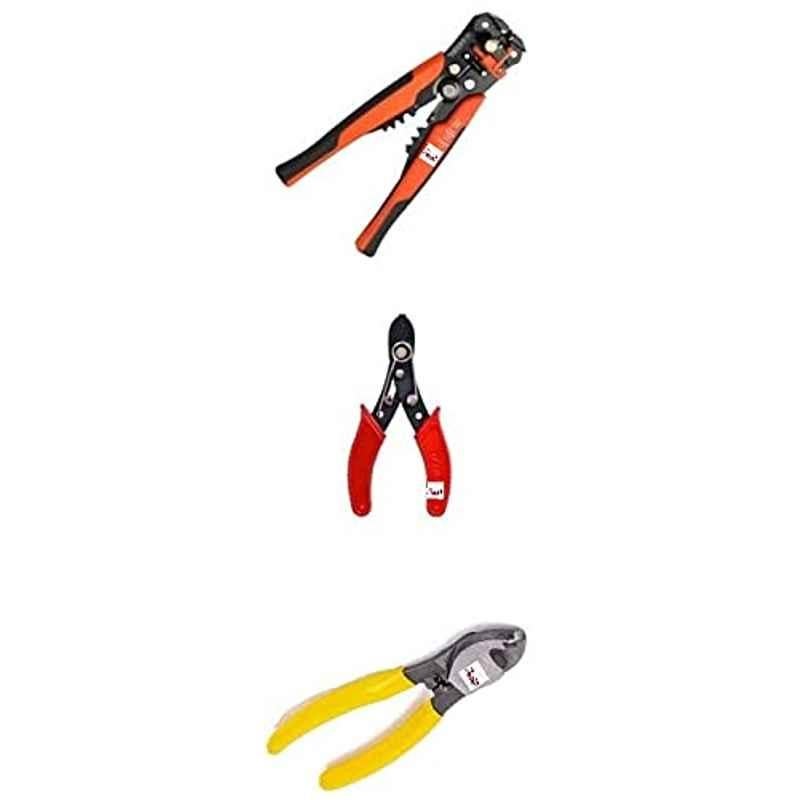 Abbasali 3 Pcs 6 inch Wire Stripping Plier with 6 inch Cable Cutter Set