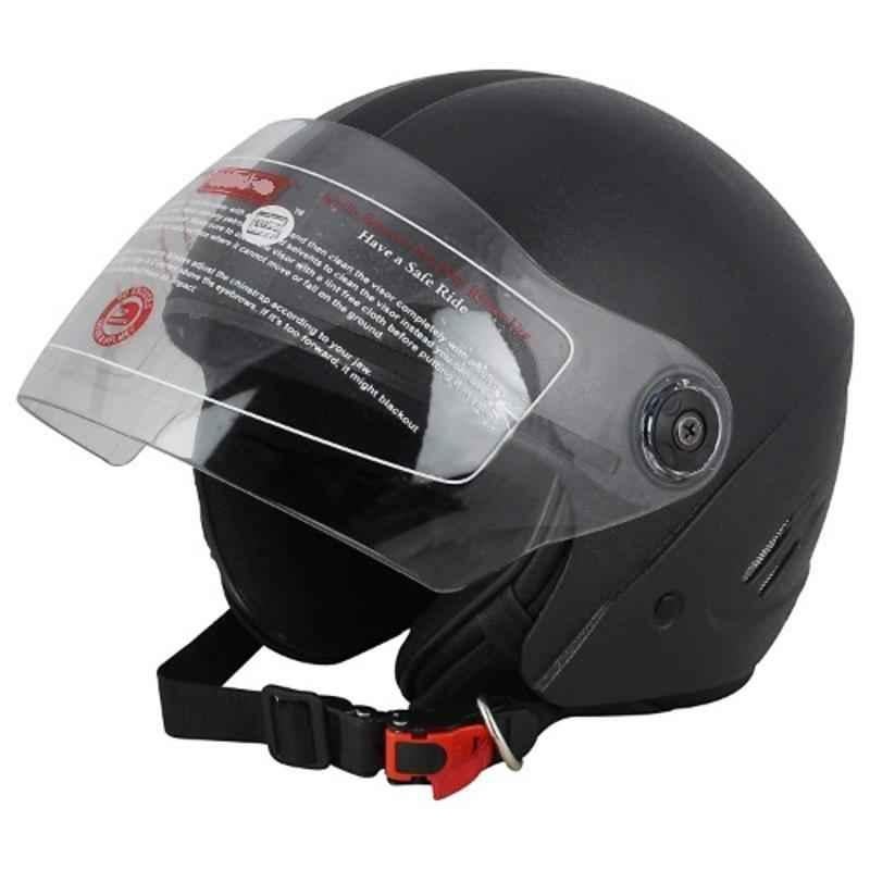Love4ride Tizzy Black ISI Mark Open Face Helmet, Size: Large