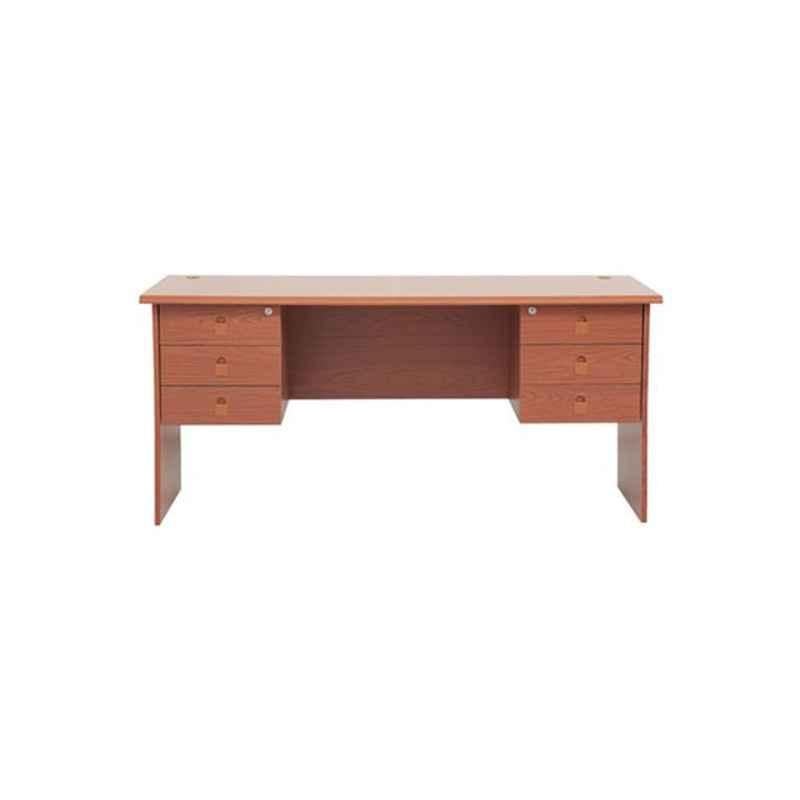 AE 140x65x80cm Wood Cherry Office Table with Double Sided 6 Drawers, AE 9105