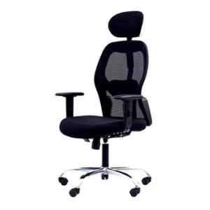Woodberg Gravity Black High Back Breathable Mesh Fabric Revolving Office Chair, WBH112BL