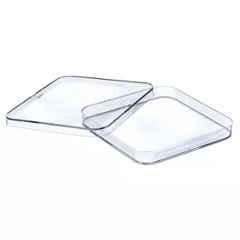 Tarsons 125x125mm PS Square Vented Aseptic Petri Dish, 460121 (Pack of 240)