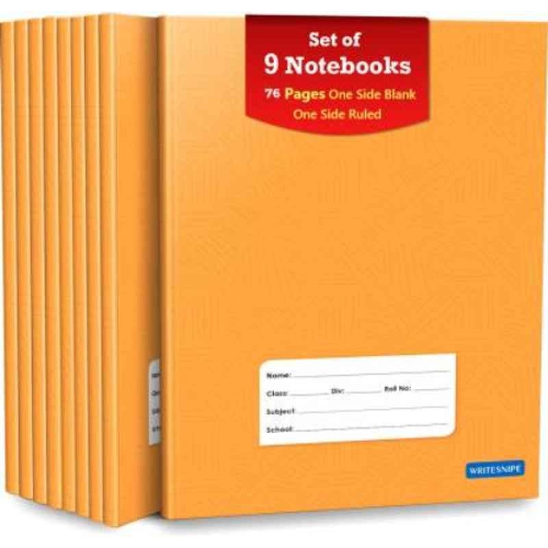Target Publications Regular 76 Pages Brown Ruled Interleaf Single Line Notebook (Pack of 9)