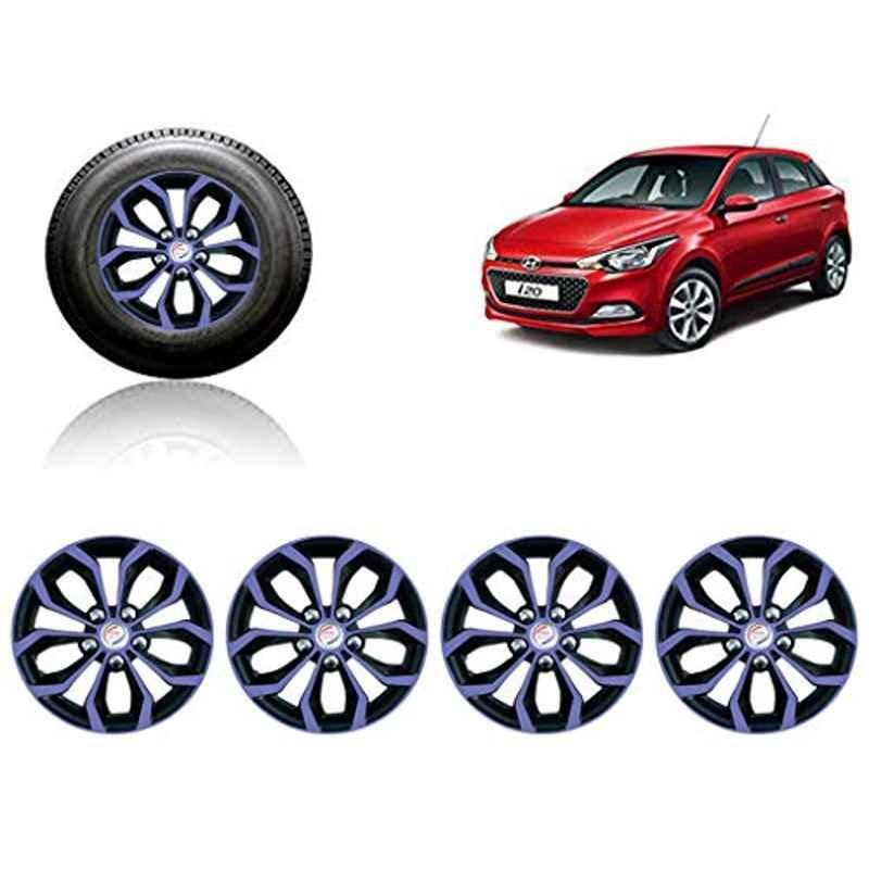Auto Pearl 4 Pcs 14 inch ABS Violet & Black Car Wheel Cover Set for Hyundai i20 Elite