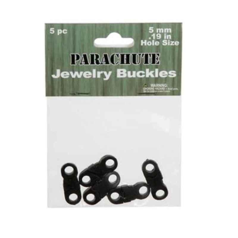 Parachute 11x29mm Black Jewelry Buckles Cord (Pack of 5)