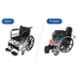 ABCO Stainless Steel Black Wheel Chair, 11057