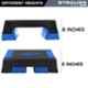 Strauss 30x12x8 inch Plastic Black & Blue High Rise Aerobic Stepper, ST-2658