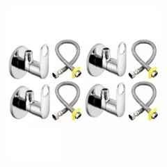 Fastgear Stainless Steel Silver Chrome Finish Bathroom Faucet Set, FG2278
