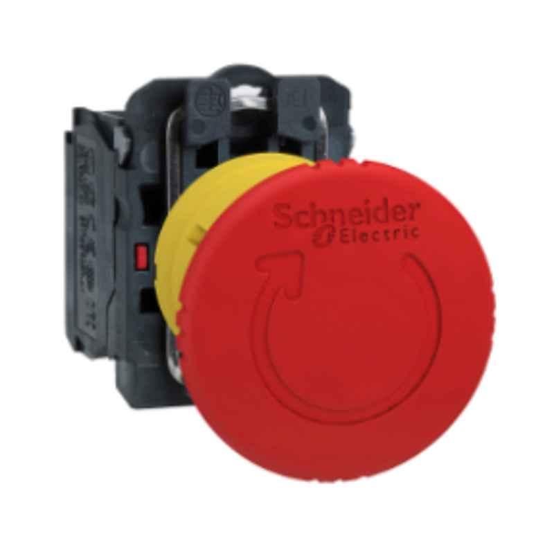Schneider Harmony 600V 1NC Red Latching Turn Release Emergency Stop Switching Off Pushbutton, XB5AS8442