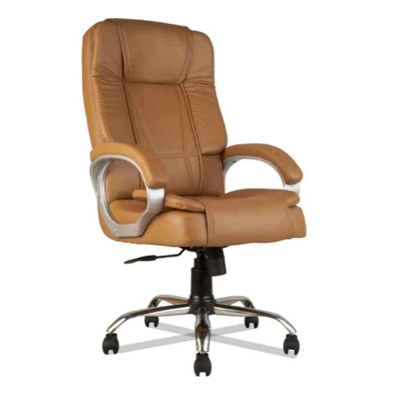 Innowin Venture Premium Camel Brown Leatherette High Back Ergonomic Chair