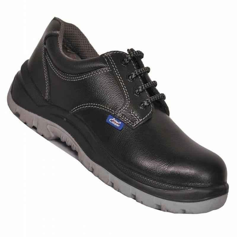 Allen Cooper AC 1102 Antistatic Steel Toe Black & Grey Work Safety Shoes, Size: 10