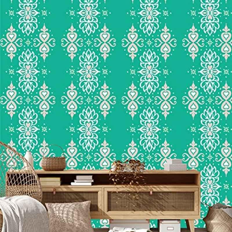 HD wallpaper Green Damask Background white and black floral fabric cover   Wallpaper Flare
