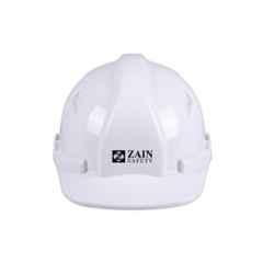 Zain Safety Guard Prime-4000 HDPE White 8 Point Textile Fitting Non Ventilated Safety Helmet with Wheel Ratchet Adjustment