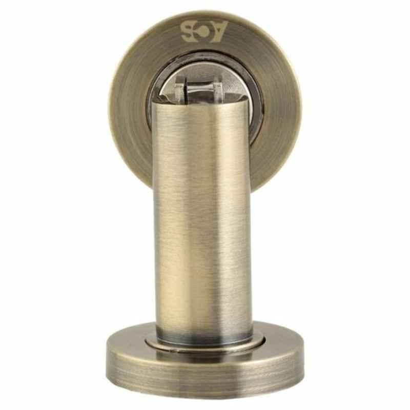 ACS Antique Brass Zinc Base Thread Magnet Door Stopper, 5003-AB