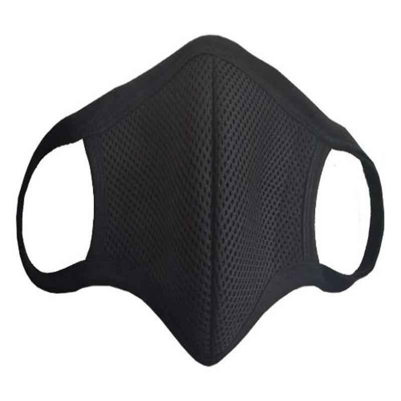 APS Cotton Reusable, Washable & Anti Pollution Black Face Mask, FM-05 (Pack of 25)