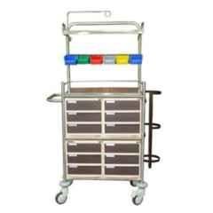 Yes Kay Stainless Steel Crash Cart with SS Drawers