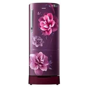 Samsung 183 Litre Camellia Purple 3 Star Inverter Direct Cool Single Door Refrigerator with Base Stand Drawer, RR20C1823CR