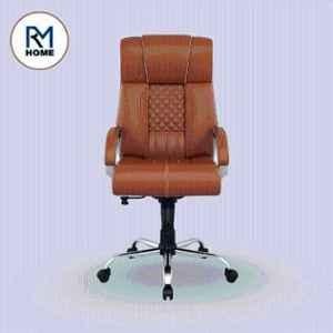 RM HOME Lauren PU Leather High Back Orange Executive Chair