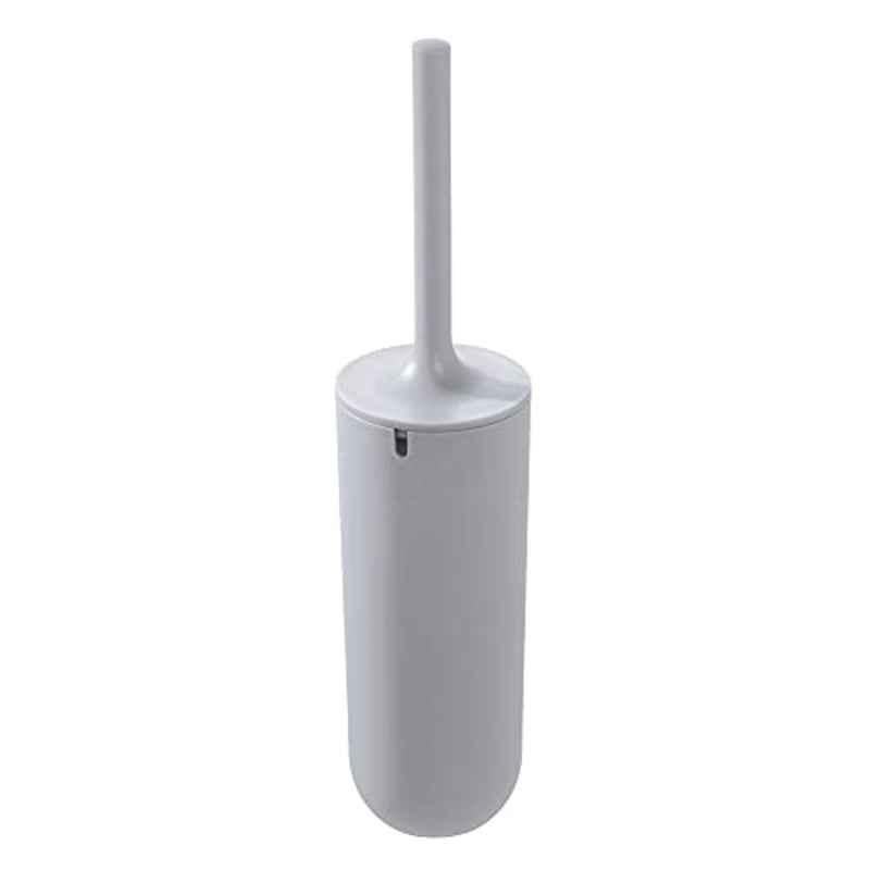 Idesign Plastic Grey Round Cade Toilet Brush with Toilet Brush Holder, 29563