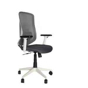 OOlive Fedo OC222 Breathable Mesh White & Grey Medium Back Executive Chair, OCFDWMB0221