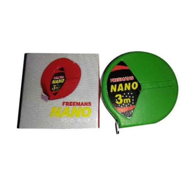 Freemans Nano Green Steel Tape Rules without Lock, Length: 2 m, Width: 13 mm