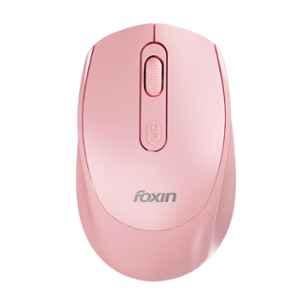 Foxin Flow 1600DPI 2.4 GHz Pink Wireless Optical Mouse with Rechargeable Battery & Dual Connectivity for Laptop, MacBook & PC
