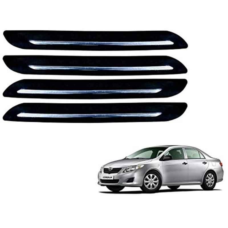 Kozdiko 4 Pcs Single Chrome Bumper Protector Set for Toyota Corolla