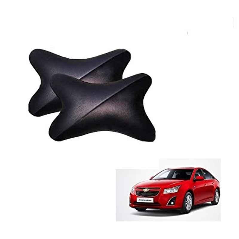 Kozdiko 2 Pcs Memory Foam Grey & Black Car Neck Rest Cushion Pillow Set for Chevrolet Cruze