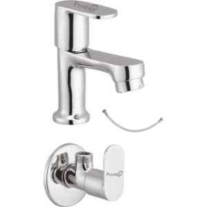 Prestige Ocean 3 Pcs Brass Chrome Finish Pillar Cock, Connection Pipe & Angle Cock Set