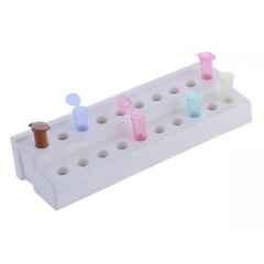 Abdos 8Pcs 20 Slots White Rack for Micro Centrifuge Tubes, P20205