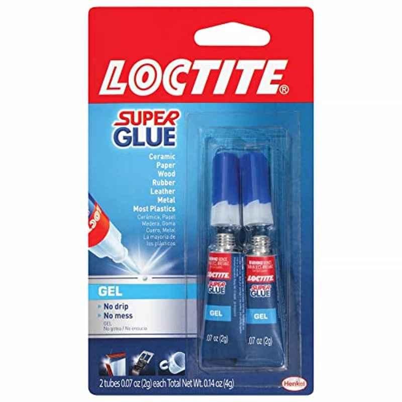 Loctite 0.14oz Ethyl Cyanoacrylate Super Glue Gel, 1399965 (Pack of 2)