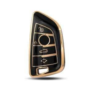 Flymaster Thermoplastic Polyurethane Black TPU Car Key Cover, BLACK-TPURKE-39
